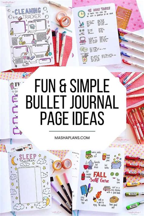 31 Fun And Simple Bullet Journal Page Ideas Masha Plans, 49% OFF