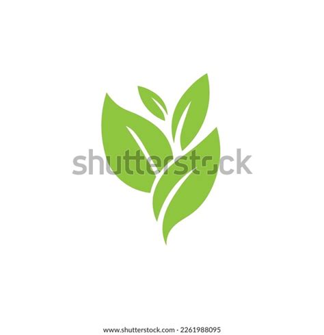 Flat Leaves Icons Vector Illustration Abstract Stock Vector Royalty