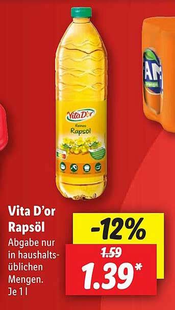 Vita D Or Raps L Angebot Bei Lidl Prospekte De