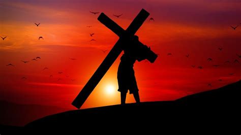 Jesus Cross Wallpaper 4k Silhouette 5k Sunset