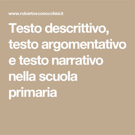 Testo Descrittivo Testo Argomentativo E Testo Narrativo Nella Scuola