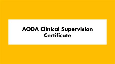 Aoda Clinical Supervision Certificate Uwm School Of Continuing