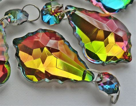 AB Vitrail Rainbow Chandelier Drops Glass Crystals Droplets Etsy UK