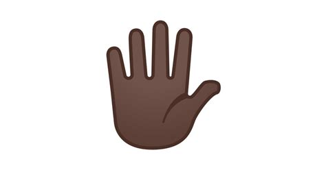 🖐🏿 Main Levée Doigts écartés Peau Foncée Emoji