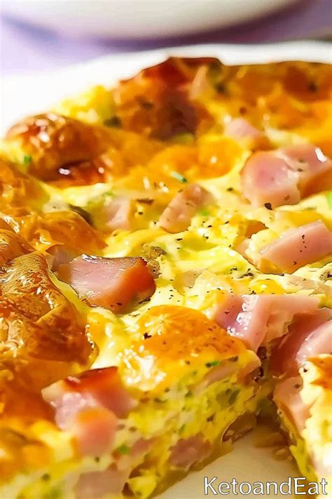 Easy Carnivore Ham Cheese Quiche Crustless