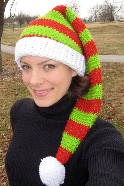 Crochet Pattern Adult Elf Hat Crochet Christmas Hats Crochet Hats