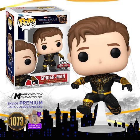 Funko Pop Marvel No Way Home Spiderman Traje Negro Sin Mascara