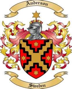 Anderson Family Crest from Sweden by The Tree Maker