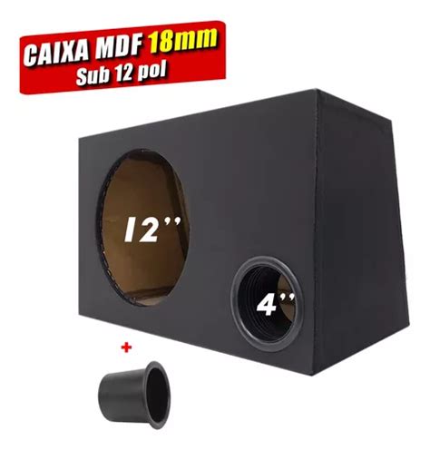 Caixa Som Vazia Subwoofer 12 Pol 50 Litros Madeira Mdf 18mm