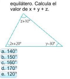 En el gráfico mostrado el triángulo ABC es equilátero Calcula el