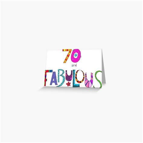 70 And Fabulous Happy 70th Birthday Greeting Card By Zanydoodles