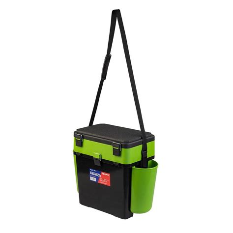 FishBox Ice Fishing Tackle Box 2 Folding Compartments with Seat 19 L ...