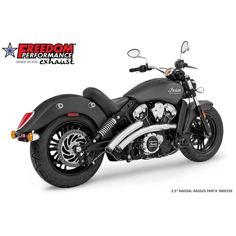 Freedom Performance In Radical Radius Exhaust Chrome For Indian