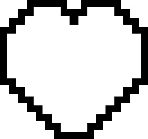 Aesthetics Cute 8bit Pixel Heart Shape Decoration 20694694 PNG