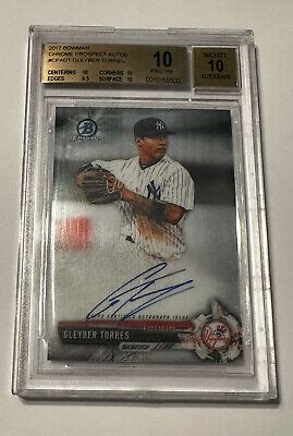 Bowman Chrome Prospects Autograph Gleyber Torres Auto Becket