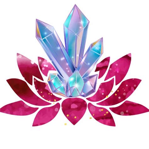 Painted Lotus Flower Wood Round Wall Art / Crystal Grid Art Deco Dot ... 