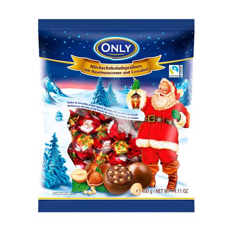 Конфеты из молочного шоколада с начинкой из орехового крема Only, 400 г ...