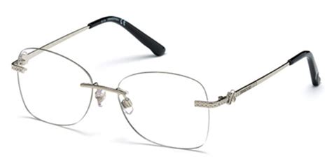 Swarovski Sk5124 016 Eyeglasses In Shiny Palladium Silver Smartbuyglasses Usa