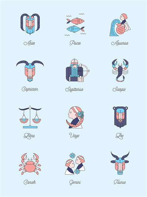 Zodiac Sign Illustrations On Behance