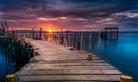 Lake Dock Sunset Wallpapers - Top Free Lake Dock Sunset Backgrounds ...