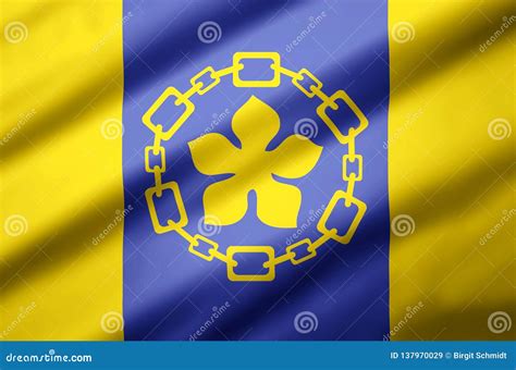 Hamilton Realistic Flag Illustration Stock Illustration Illustration