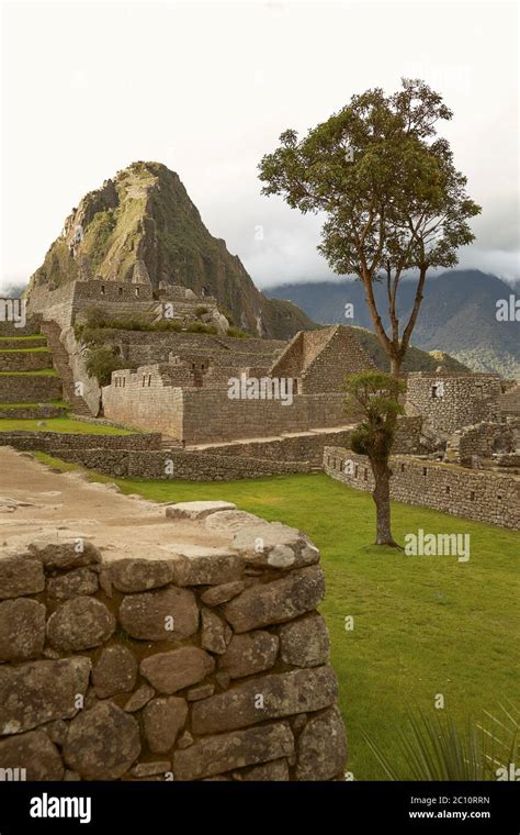 Ruins Of Lost Incan City Machu Picchu And Wayna Picchu Near Cusco In