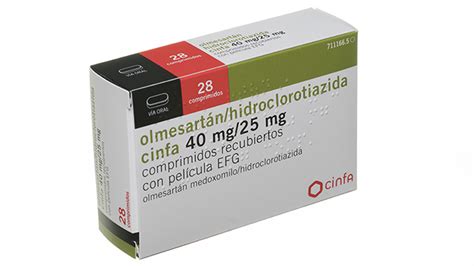 Olmesartan Hidroclorotiazida Cinfa Efg Mg Mg Comprimidos