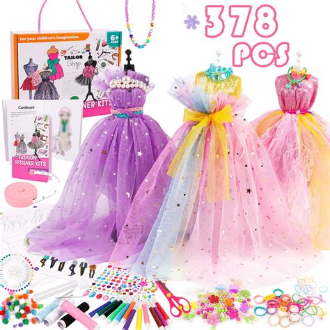 Sytle-Carry 378 Pcs DIY Fashion Designer Kit for Girls 6-12 Years, Arts and Crafts Toy, Creative ...