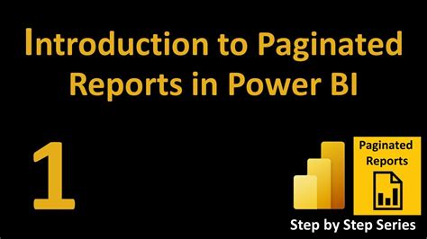 Introduction To Power BI Paginated Reports YouTube