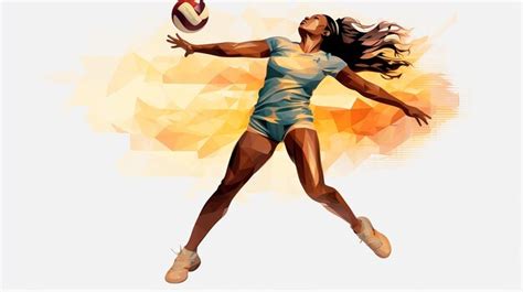 Premium Photo Volleyball Player Isolated On Transparent Background