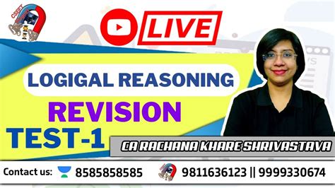 CSEET Logical Reasoning Revision Test 1 CA Rachana Khare