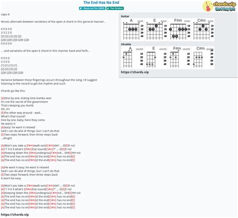 Chord The End Has No End Tab Song Lyric Sheet Guitar Ukulele