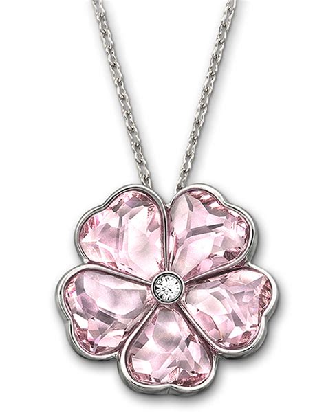 Lyst Swarovski Melancholy Rosaline Crystal Flower Pendant Necklace In