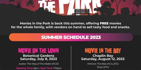 The Department of Parks Presents Movies in the Park: An Unforgettable ...