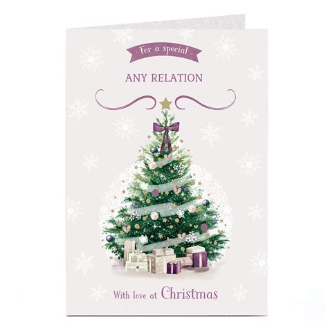 Buy Personalised Christmas Card Traditional Christmas Tree For Gbp 1