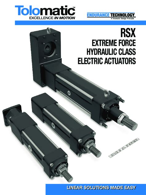 Fillable Online RSX Extreme Force Hydraulic Class Electric Actuator