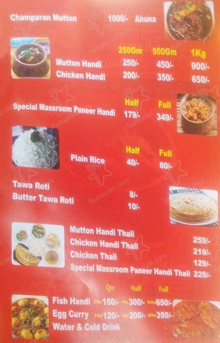 Menu At The Champaran Meat House Gurugram