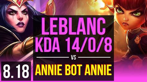 Leblanc Vs Annie Annie Mid Kda Legendary Na Master