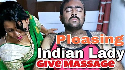 Pleasing Head Massage In Indian Beauty Parlour By Indian Lady Barber