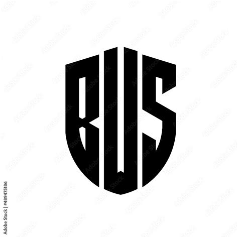 BWS letter logo design. BWS modern letter logo with black background ...