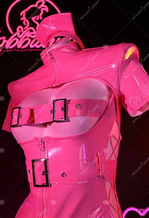 Sexy Pink Rosa Nurse Kleid Lingerie Brust Cutout Criss Cross Hut Maske Handschuhe Socken Set