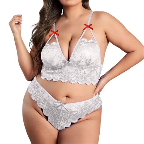 Gvdentm Valentines Lingerie Set Women Sheer Lingerie Lace Pajamas Set