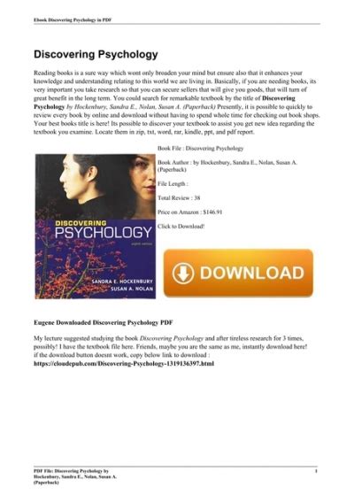 PDF Discovering Psychology Eighth Edition