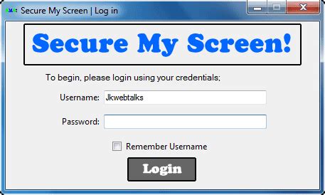 Lock Your Computer With Secure My Screen