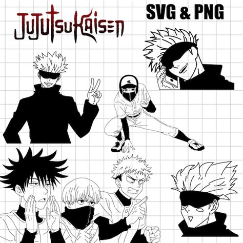 Jujutsu Kaisen Svg Vector Pack V2 Instant Download Etsy