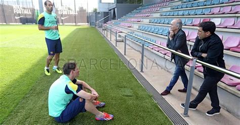 Orgullo Nacional Messi Martino Sabella Y Mascherano Juntos En El Entrenamiento Del Barcelona