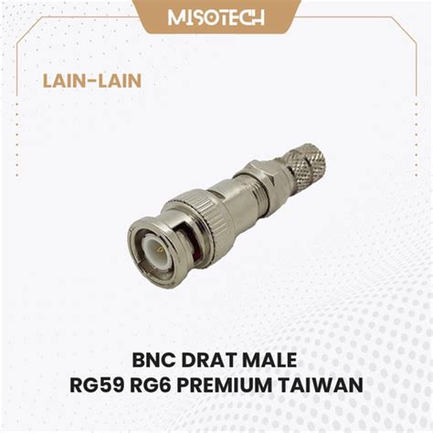 Jual JACK KONEKTOR CCTV BNC DRAT MALE RG59 RG6 PREMIUM TAIWAN