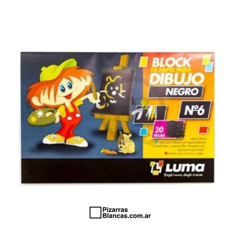 Block Dibujo Luma Negro N Hojas Librer A Pb Pizarras Blancas En