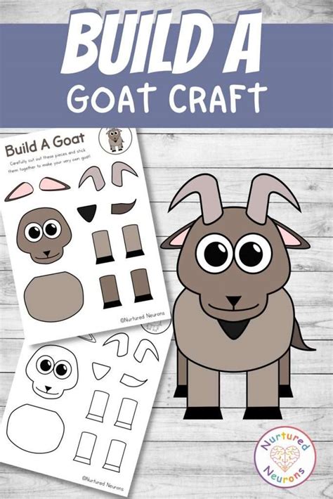 Build A Goat Craft A Farmyard Cut And Paste Activity Nurtured Neurons