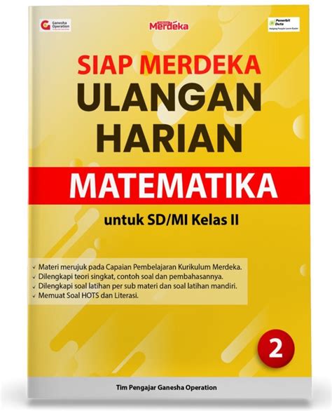 Jual Buku Soal Siap Merdeka Ulangan Harian MATEMATIKA Kelas 2 SD Kota